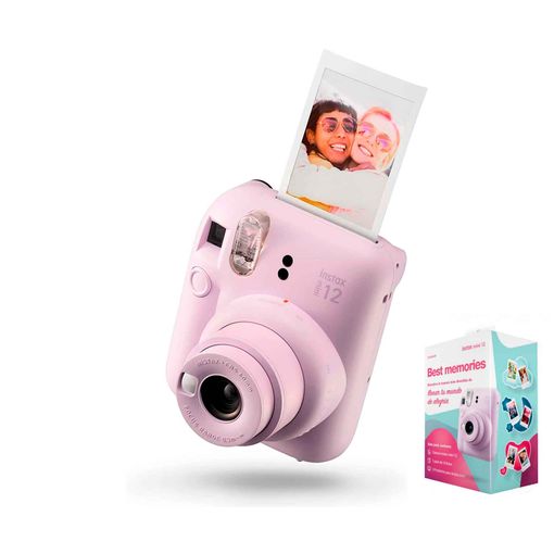 Kit Cámara Instantánea - Fujifilm Best Memories Instax Mini 12 Clay, Azul