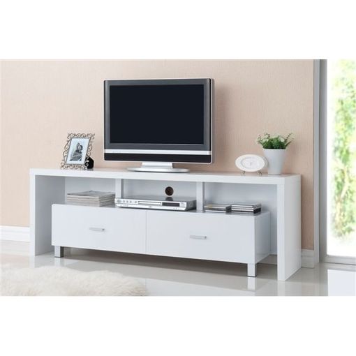 Mesa De Televisi�n 2 Cajones Blanco