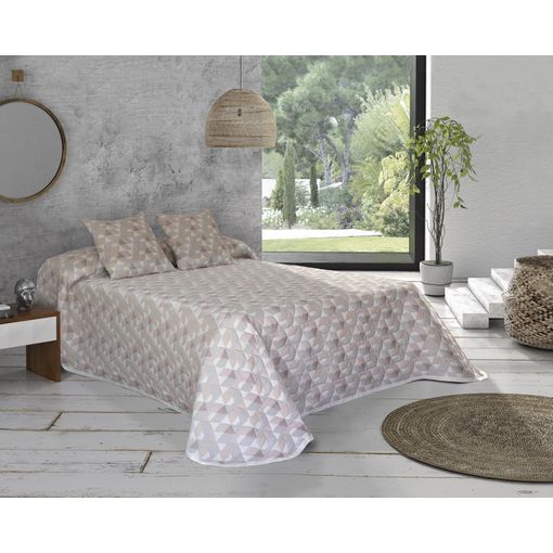 Colcha boutí cama 135, 150 o 180 cm Tejidos JVR YARA color rosa o desierto