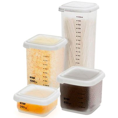 Comprar Set De 4 Botes De Cocina Hermeticos Con Tapa