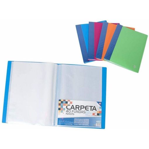 Carpeta clasificadora 20 fundas Varios Colores A4