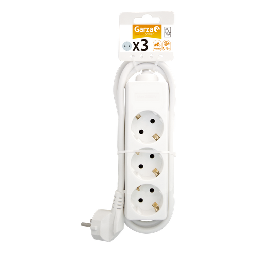 Adaptador Garza con interruptor toma Schuko 16 A 3680 W