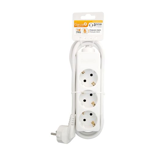 Garza Power - Regleta Enchufes Múltiple Sin Interruptor De 3 Tomas. con  Ofertas en Carrefour