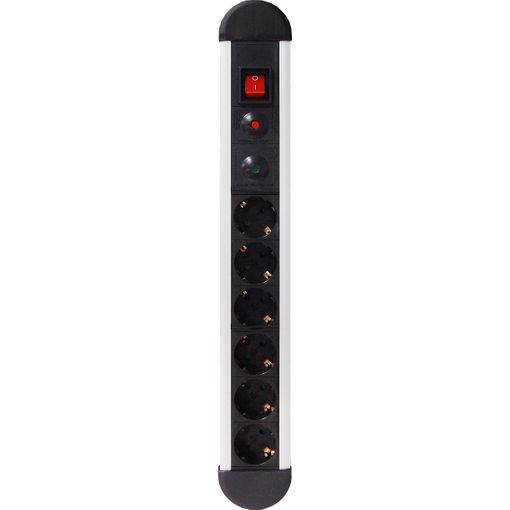 Garza Home Power - Regleta Base Múltiple Con 6 Tomas, Interruptor Y  Protección Sobretensión 1.5mmx2m Negro con Ofertas en Carrefour