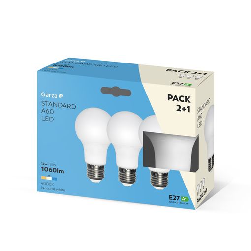 Pack 3 Bombillas Led E27 Estándar 10 W Luz Fría con Ofertas en Carrefour