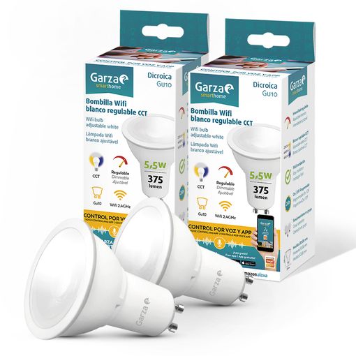 Garza ® Smarthome - Pack 2 Bombilla Led Estandar Intelegente Wifi E27, Luz  Blanca Neutra Regulable Con Cambio De Intensidad Y Temperatura.  Programable, Compatible Con  Alexa Y Google Home. con Ofertas