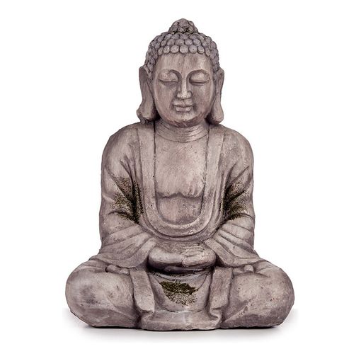 Figura Decorativa Para Jardín Buda Gris Poliresina (25 X 57 X 42,5 Cm)