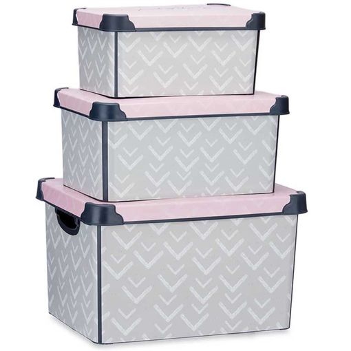 Set de 3 Perchas de Plástico CARREFOUR HOME - Gris