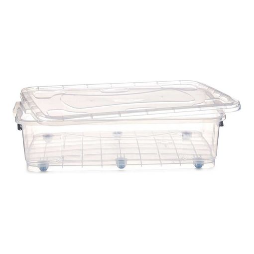 Caja De Almacenaje Con Ruedas Transparente (46,5 X 20 X Cm) con Ofertas en Carrefour | Ofertas Carrefour Online