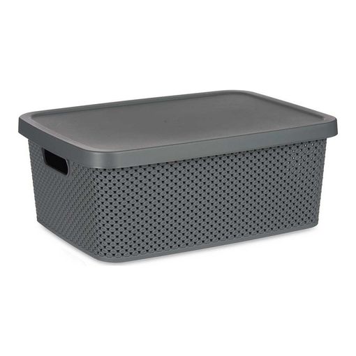 Caja Con Tapa Antracita (28 X 15,5 X 39 Cm) con Ofertas en Carrefour | Ofertas Carrefour Online