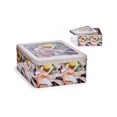 Caja De Almacenamiento Y Organización De Hojalata. Con Tapa. Caja Para  Costura. Caja Decoración con Ofertas en Carrefour