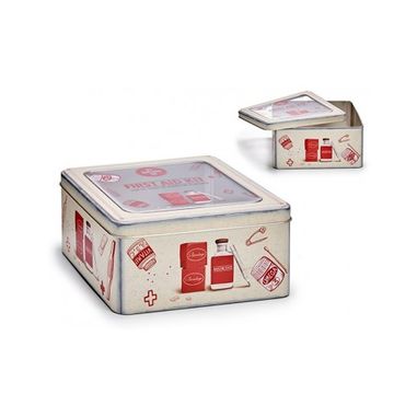 Caja De Almacenamiento Y Organización De Hojalata. Con Tapa. Caja