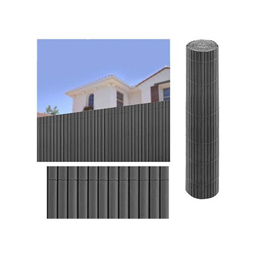 Cañizo De PVC Doble Cara Gris Antracita 1,5 X 3 m, Brico Depôt