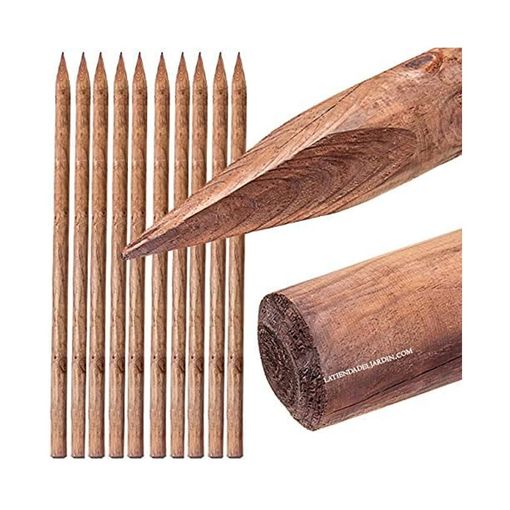 Poste Tutor De Madera 150 Cm, Diámetro 4 Cm (pack 20), Poste De Madera  Redondo Con Punta, Empalizadas, Estaca De Fijación con Ofertas en Carrefour