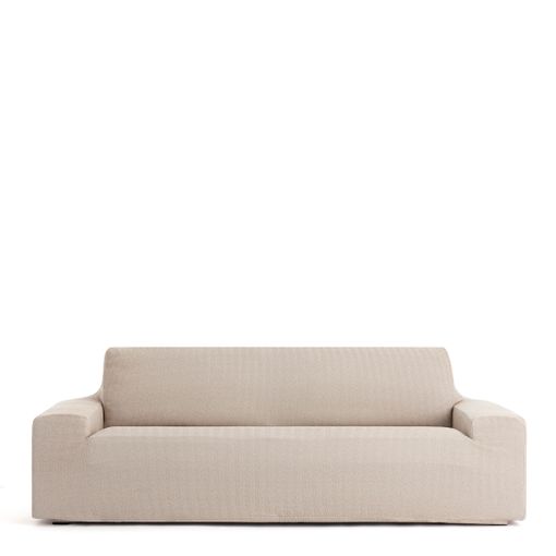 Funda De Sofa Elástica Adaptable Vega, 4 Plazas - 210 - 240 Cm. Beige  Estoralis con Ofertas en Carrefour