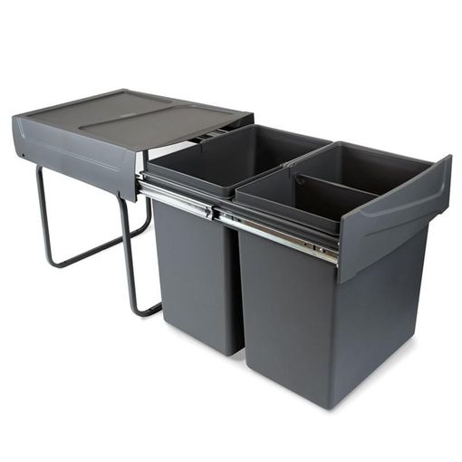 Cubo de basura de 2 y 3 compartimentos para el interior del cajón