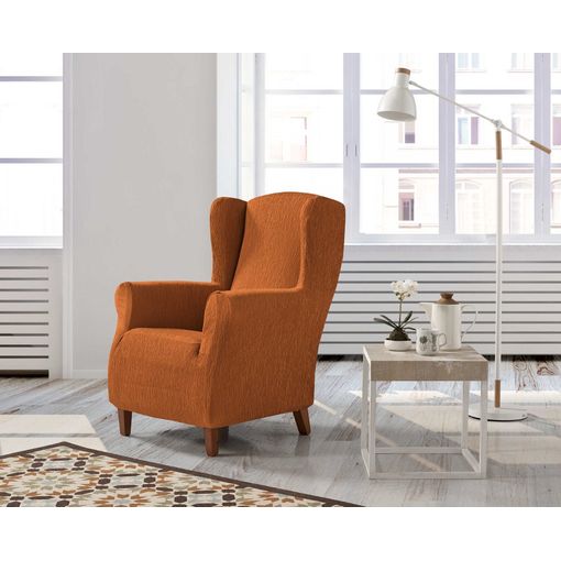 Funda De Sofa Elástica Adaptable Berta, 3 Plazas - 180 - 200 Cm. Teja  Estoralis con Ofertas en Carrefour