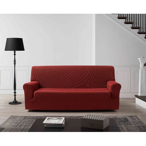 Funda De Sofa Elástica Adaptable Vega, 4 Plazas - 210 - 240 Cm. Rojo  Estoralis con Ofertas en Carrefour