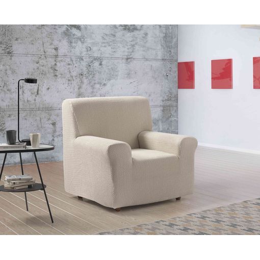 Funda De Sofa Elástica Adaptable Vega, 4 Plazas - 210 - 240 Cm. Beige  Estoralis con Ofertas en Carrefour