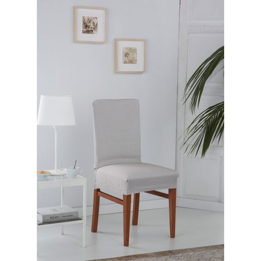 Funda Silla Con Respaldo Elástica Adaptable Letras, Silla. Beige Estoralis  con Ofertas en Carrefour