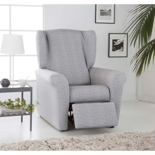 Funda De Sillon Relax Elástica Adaptable Alba, 1 Plaza - 70 - 110 Cm. Gris  Estoralis con Ofertas en Carrefour