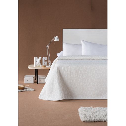 Colcha Jacquard De Primavera Estoralis Para Cama De 105 Cms. Onix Crudo