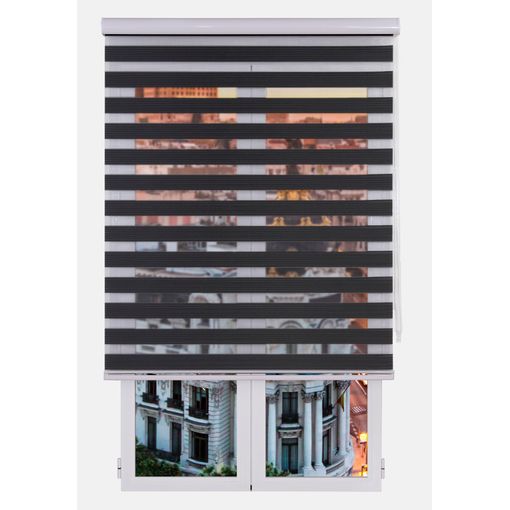 Estor Noche y Día, Estor Enrollable con Doble Tejido para Ventanas y  Puertas (100 cm x 250 cm, Lino) : : Hogar y cocina