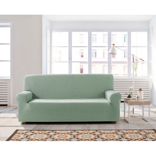 Funda De Sofa Elástica Adaptable Beta, 4 Plazas - 210 - 240 Cm. Verde  Estoralis con Ofertas en Carrefour