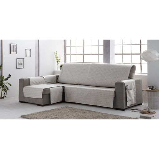 Funda De Sofá Chaise Longue Valeria 3 Color Gris Tamaño Y Posición Chaisse  Longue - Brazo Derecho 290cm con Ofertas en Carrefour