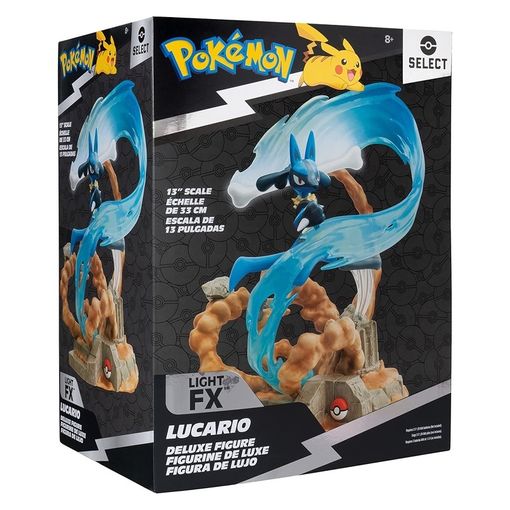Figura Del Pokémon Lucario Deluxe Con Iluminación Y Tamaño De 25 Cm