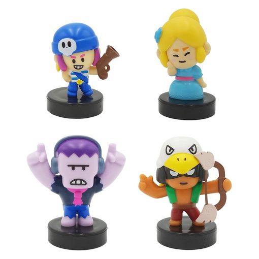 Set De 4 Figuras De Combate Brawl Stars Pack Multijugador 5cm con