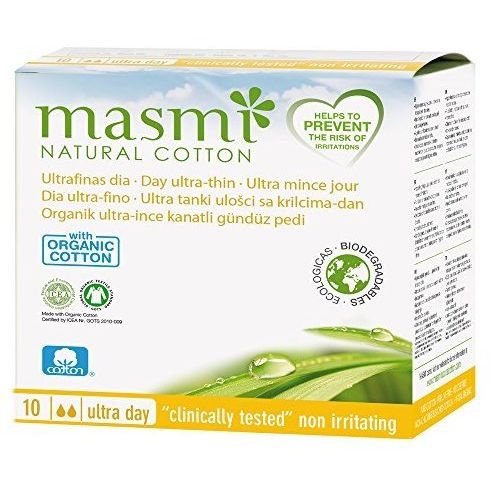 MASMI Compresas Maternidad Postparto Algodón Ecológico 10 uds