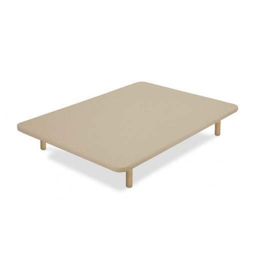 Base Tapizada Beige Con Patas De Madera Plata, Medidas 90x200 Cm, Tejido  3d Transpirable con Ofertas en Carrefour