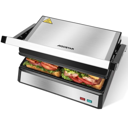 Sandwichera, Grill, parrilla y máquina de panini 750 W Aigostar Warme
