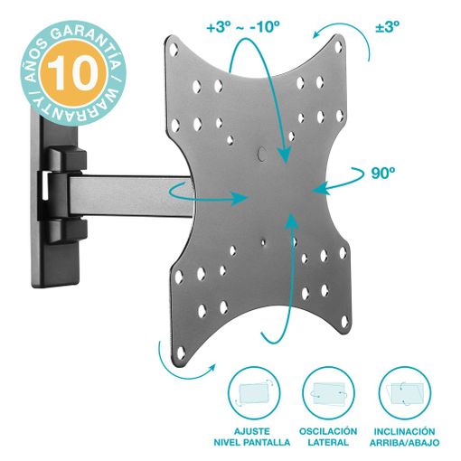 Holmios Soporte Tv Pared Fijo Inclinable 23-42 VESA 200x200 Max