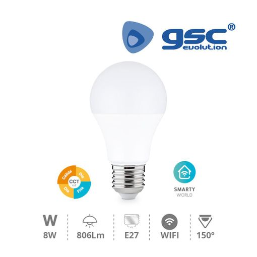 Bombilla LED inteligente, Alexa, G125 6W 806LM E27, regulable Aigostar