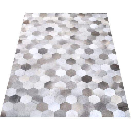 Alfombra de piel en patchwork