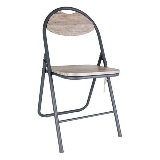 Silla Plegable Confortime Madera Metal Gris (44 X 4 X 80 Cm) con Carrefour | Ofertas Carrefour Online