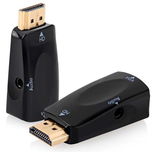 Cable Adaptador Convertidor De Hdmi Macho A Vga Hembra Tv Monitor Full Hd  Negro con Ofertas en Carrefour