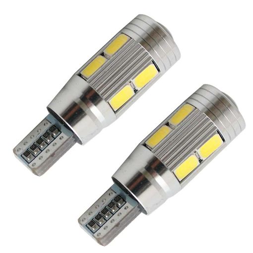 Ociodual 2 Bombillas De Coche 5 Led Smd 5050 T10 W5w Blanco Efecto