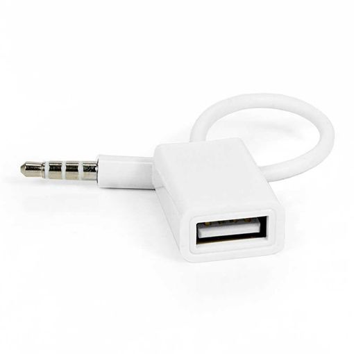 Adaptador USB hembra a jack 3.5mm AUX macho