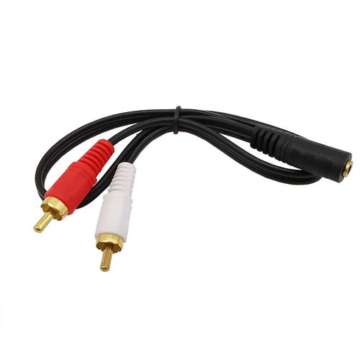 Cable adaptador de audio jack estéreo macho de 3.5 mm - 2 RCA