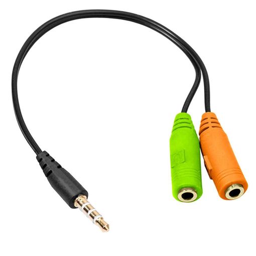 Cable de Audio con Micro 2m Negro Alargador Mini Jack 3.5mm OMTP