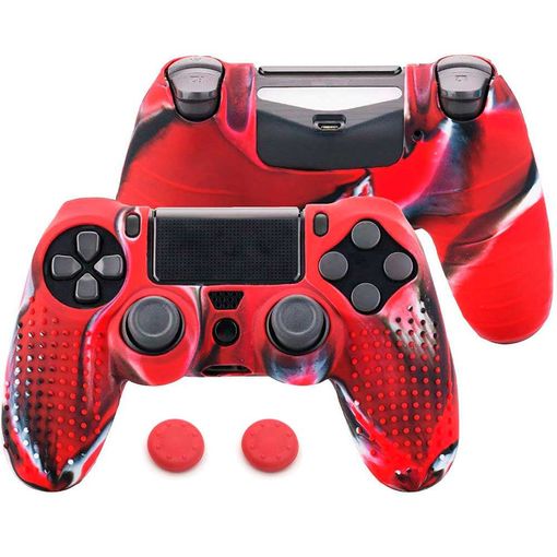 Funda De Silicona Compatible Con Mando Ps4/slim/pro Manchas De Pintura.  Carcasa Anti Caídas Golpes Ociodual