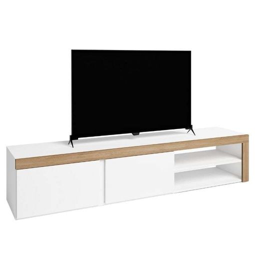 MyosHome - Mueble TV Salon, Mesa para TV Color Roble y Gris 140 x