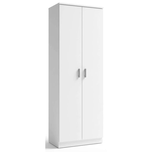 Armario Zapatero Alto 2 Puertas 6 Estantes Blanco Mueble Auxiliar Pasillo  Habitación 171x60x35 Cm con Ofertas en Carrefour