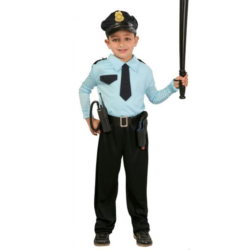 Disfraz De Policia Para Niños Color Azul Con Accesorios