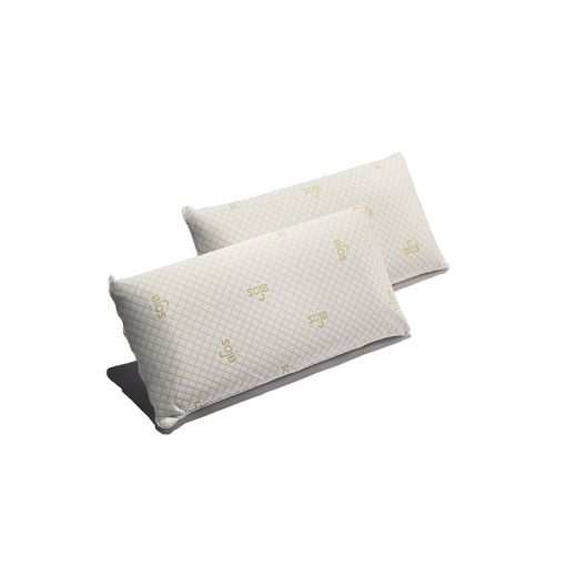 Pack 2 Almohadas Viscoelástica Soja 90 Cm Firmeza Media Ergonómicas  Adaptables A Cabeza Y Cuello con Ofertas en Carrefour