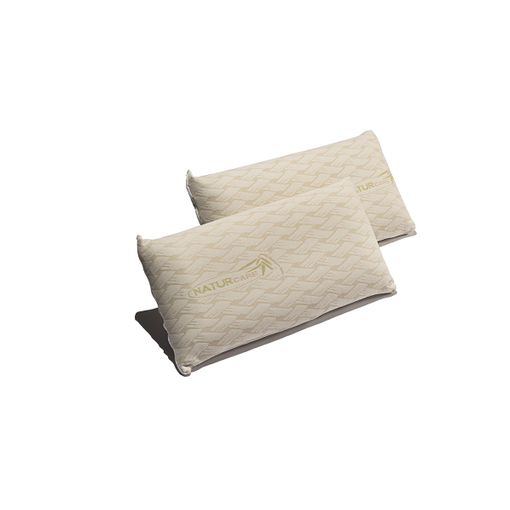 Pack 2 Almohadas Visco Nature Care 135 cm Firmeza Media - Núcleo de  Viscoelástica - Desenfundable - Color Beige