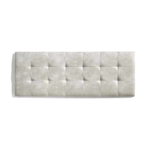 Cabecero de Cama 90 Capitone Cuadros Tela Antimanchas 112x57x5cm Gris